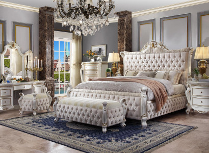 Classic bedroom set Baroque Rococo bed nightstand dresser