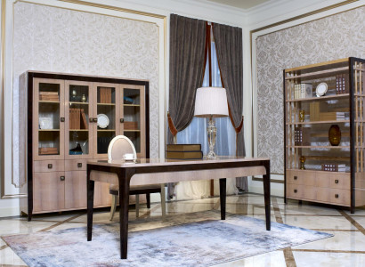 Office Set Furniture Desk Table Cabinet Shelf Complete 4-piece