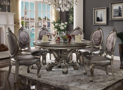 Luxury Design Upholstered Chair Chairs Seat Backrest Decor Dining Room Wood Leather Chair
