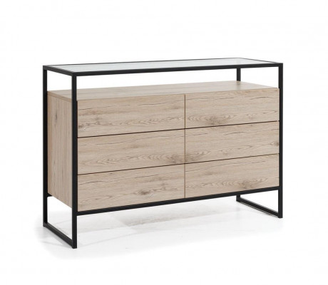 Loft dresser brown wood furniture design sideboard 120cm sideboard cabinet