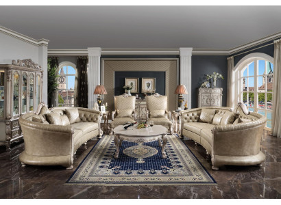 Sofa set coffee table side table living room suite sofa upholstery 5-piece set new