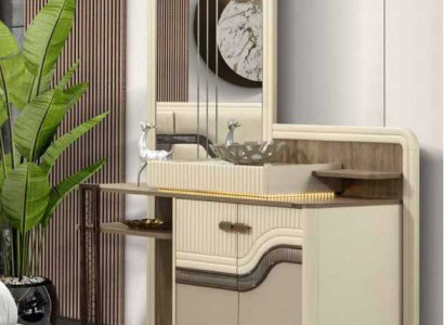 Designer dressing table with mirror in the bedroom chic furniture dresser