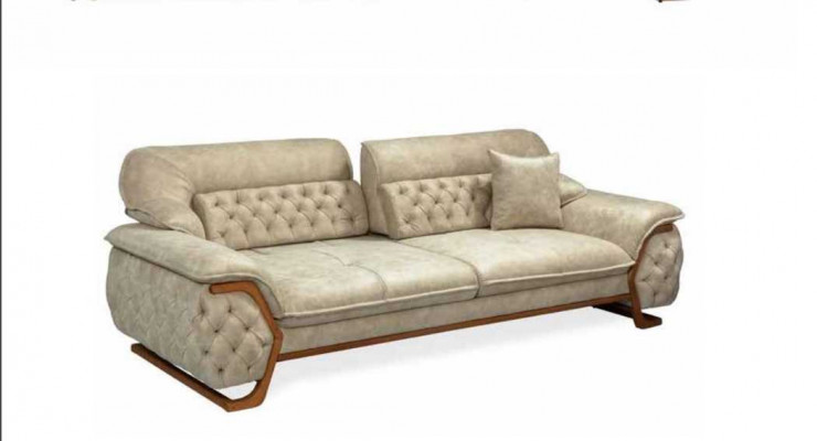 Chesterfield Adjustable Back Three-Seater Sofa Luxury Couch Furniture