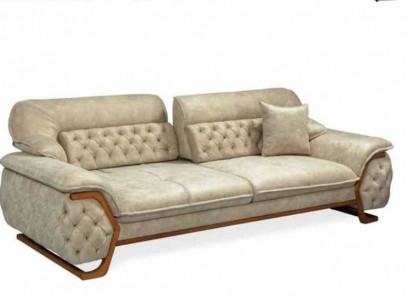 Chesterfield Adjustable Back Three-Seater Sofa Luxury Couch Furniture