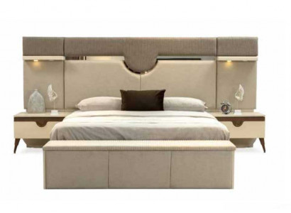 3-piece bedroom set bed 2x nightstand stylish furniture beds