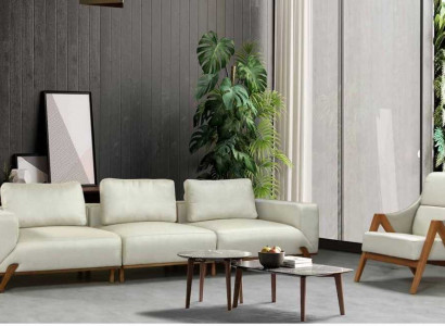Sofa set 3+1 seater 3 armchairs upholstery fabric living room set 3-piece