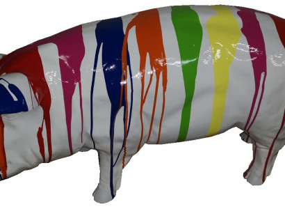 Designer Figures Modern Decorations Garden, Pig Statue Sculpture Sculptures