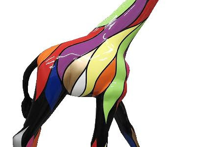 Design Statue Colorful Sculpture Abstract Figures Statues Hand-Painted Decoration