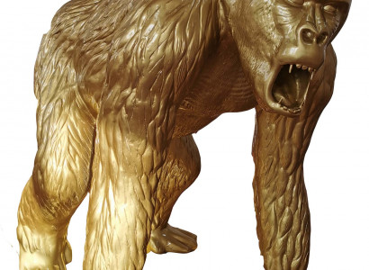 Gold deco gorilla figures statues decoration garden new designer figure statue