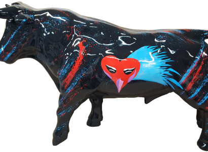 Decorative Statue Bull Decorative Statue Sculpture Abstract Design Figure Garden Decoration