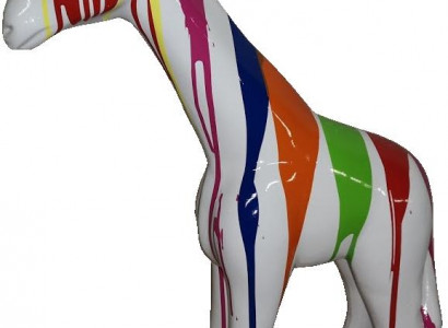 Sculpture Abstract Design Statue Colorful Figures Hand-painted Decoration Giraffe New