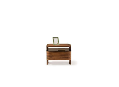 Group Nightstands Bedside Table Small Bedside Tables Brown Wood Set of 2 Pieces