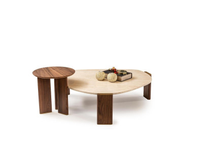 Coffee table wooden table set side table coffee table brown