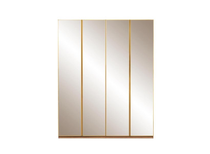 Wardrobe wooden cabinet mirror cloakroom cabinet brown wardrobe