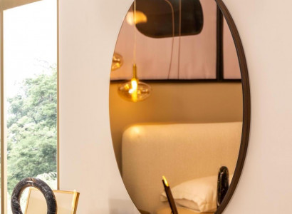 Mirror Wall Mirror Hanging Mirror Round Hallway Mirror Decor Modern 95 cm