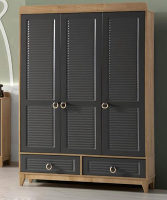 Wardrobe Grey Wood Cabinet Design Children's Room Wardrobes Removal