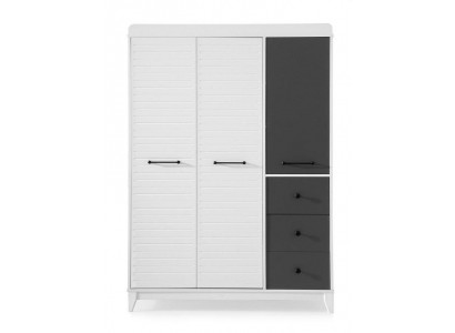 Stylish wardrobe wood cabinet design white children's room furniture