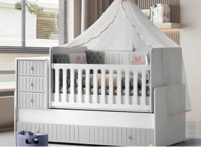 Stylish Cozy Children's Bed for Restful Sleep Luxurious Gray