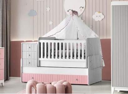 Stylish crib for baby multicolored Perfect furniture for your nursery