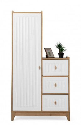 Luxurious wardrobe white wood closet design children's room novelty