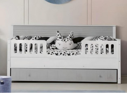 Stylish children's bed: Comfort for little dreamers luxurious gray color