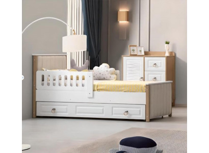 Bed frame children's bed 200 cm bed children's room bed frames white wood