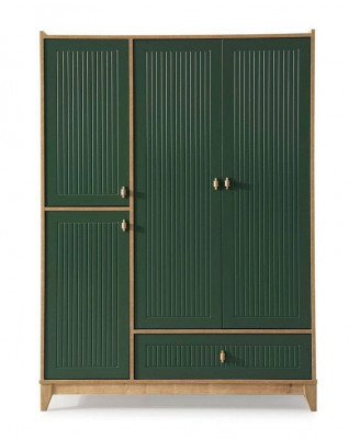 Luxurious green wardrobe wooden furniture for children's rooms novelty