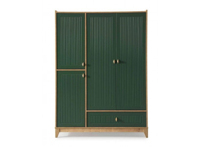 Luxurious green wardrobe wooden furniture for children's rooms novelty