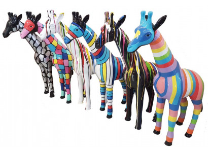 Abstract Design Sculpture Colorful Figures Hand-Painted Decoration Selectable
