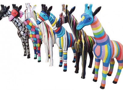 Abstract Design Sculpture Colorful Figures Hand-Painted Decoration Selectable