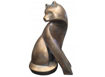 Design figure statues sculptures designer golden colorful sculptures cat 60 cm new