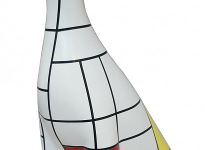 Designer Cat Decorative Statues Modern Painted Figures Abstract Statues 95cm