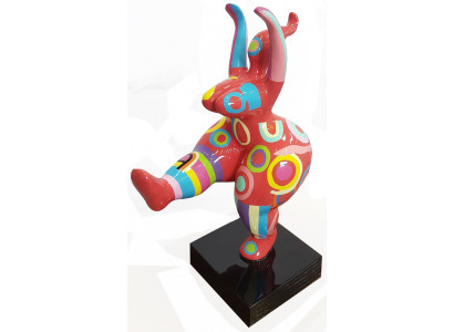 Sculpture Abstract Design Statue Colorful Figures Hand-painted Decoration Men New