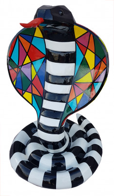 Designer Abstract Modern Figure Snake Cobra Deco Garden Sculptures Snake