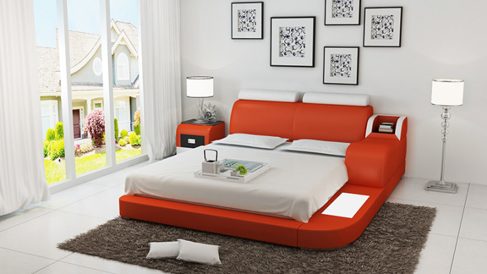 Bed Design Luxury Luxury Beds Leather Modern Bedroom 140/160/180 LB8813