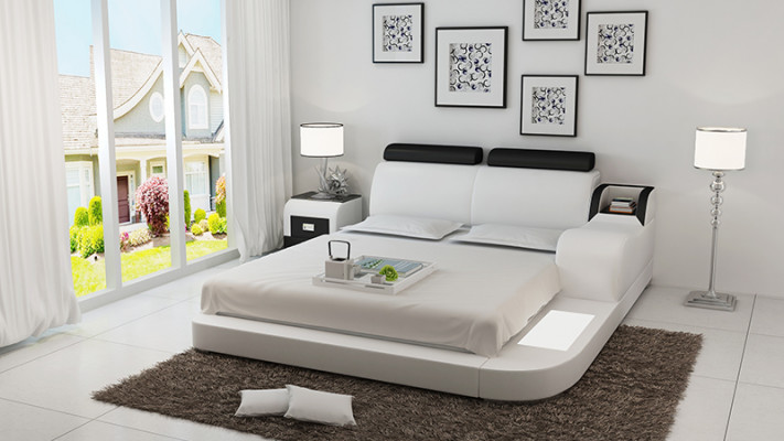 Bed Design Luxury Luxury Beds Leather Modern Bedroom 140/160/180 LB8813
