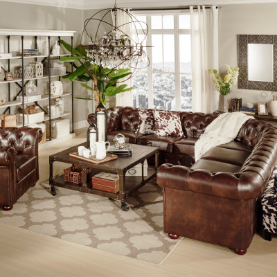 Chesterfield sectional sofa 3-seater-e-3 sofa couches couch upholstered sofas seat leather