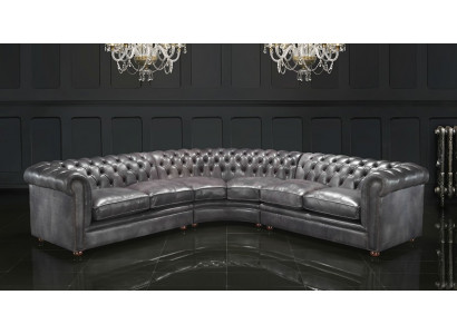 Chesterfield corner sofa corner couch designer sofa couch velvet leather sofa vintage 2016-14