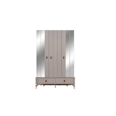 Complete children's furniture, girls' bed, wood set, 4-piece nursery, beige