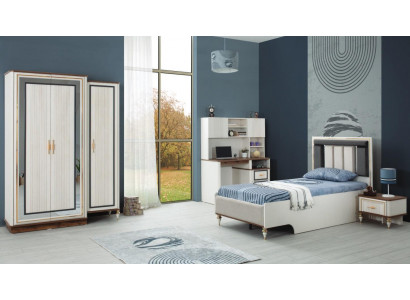 Children's furniture children's room bed children's bed white wood set 4-piece tables
