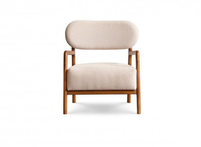Modern armchair single-seater 1-seater fabric chair beige design club chair