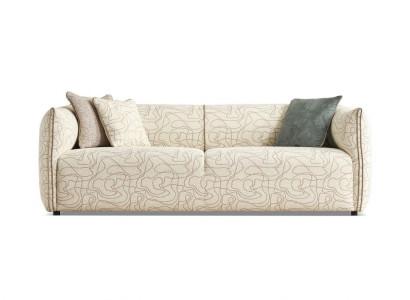Three-seater sofa 3-seater beige fabric sofa fabric modern upholstered sofa new