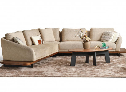 Upholstered sofa corner sofa L-shaped sofa living room landscape sofas beige modern
