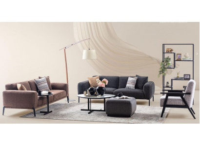 Couch set three-seater armchair sofa fabric multicolored fabric sofa set 3+3+1