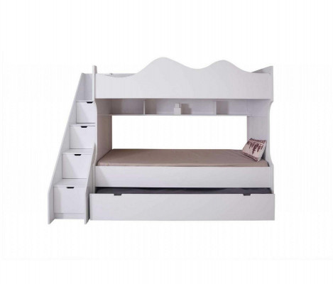 White bunk bed children's bed children's furniture set modern children