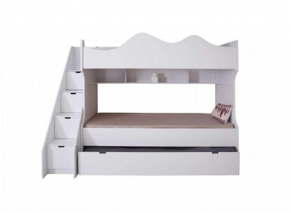 White bunk bed children's bed children's furniture set modern children