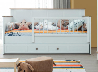 Baby cot playpen crib white wood bed modern