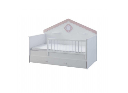 Children's playpen crib white wood bed modern