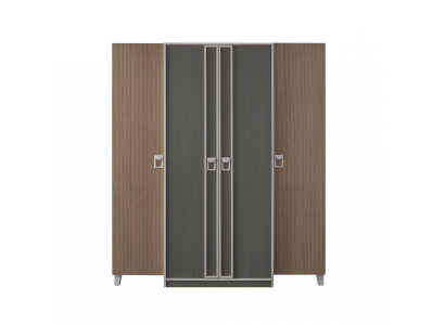 Wardrobe Children's Wardrobe Cabinet Wood Gray Wooden Cabinet Large Modern