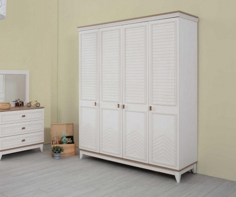 Closet Wardrobe Children’s Wardrobe Wooden Wardrobe Wood White Modern